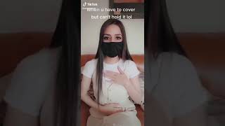 Girl Burps With Breathing Mask