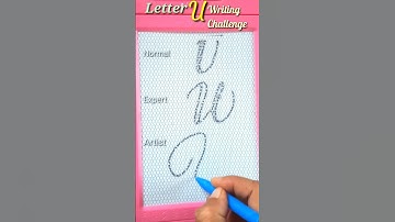 Challenge to writing letter u in calligraphy✍️ #shorts #shortvideo #calligraphy #meremehbob