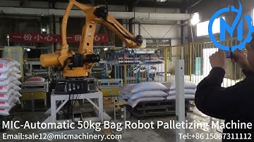 Automatic flour fertilizer 25-50kg robot palletizer palletizing machine