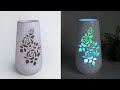 Table lamp making || Lighting lamp with corner Flower vase || Flower vase making