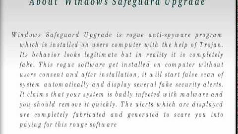 Remove Windows Safeguard Upgrade: Uninstall Windows Safeguard Upgrade From System