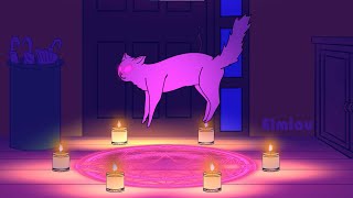 Demonic little grey cat theme song animation by Elmiau