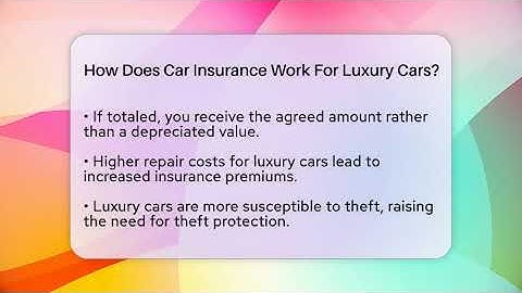 How Does Car Insurance Work For Luxury Cars? - Auto Coverage Explained