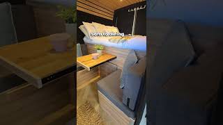 Sofa to dining in this campervan! #campervan #vanconversion #vanlife #camper #homeonwheels #travel