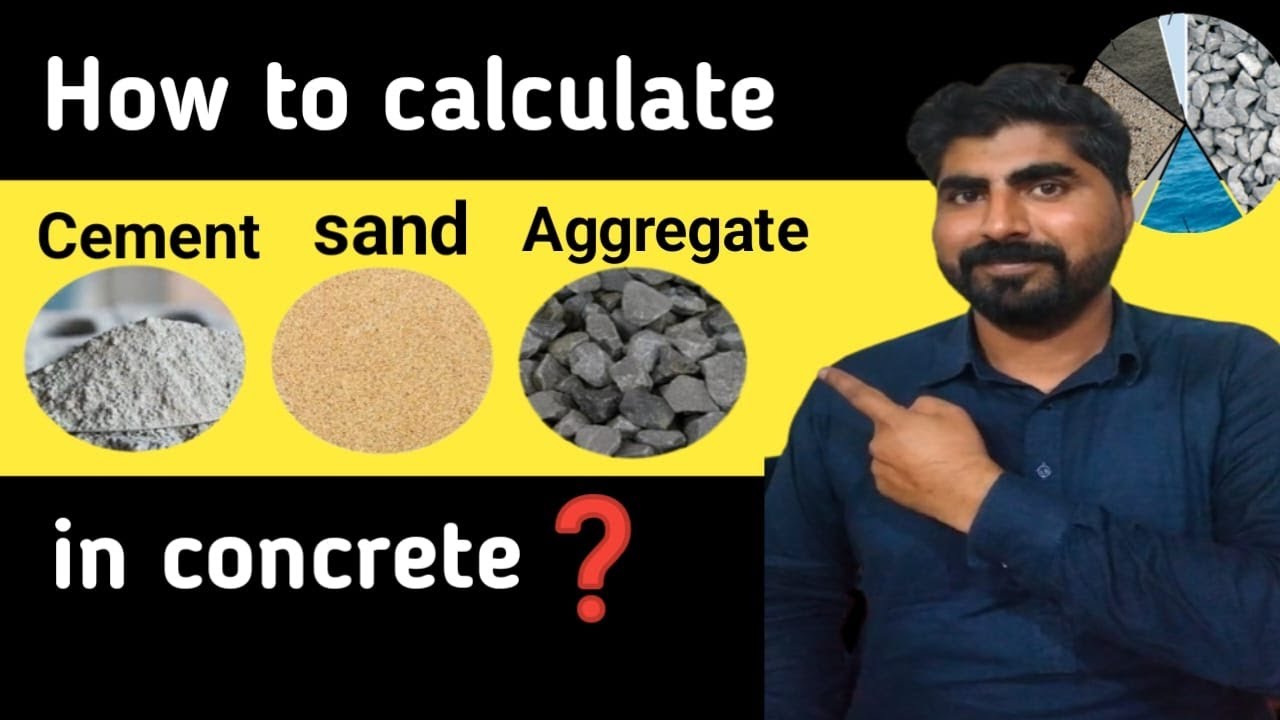 How to calculate cement sand and aggregate quantity in concrete material calculation in urdu