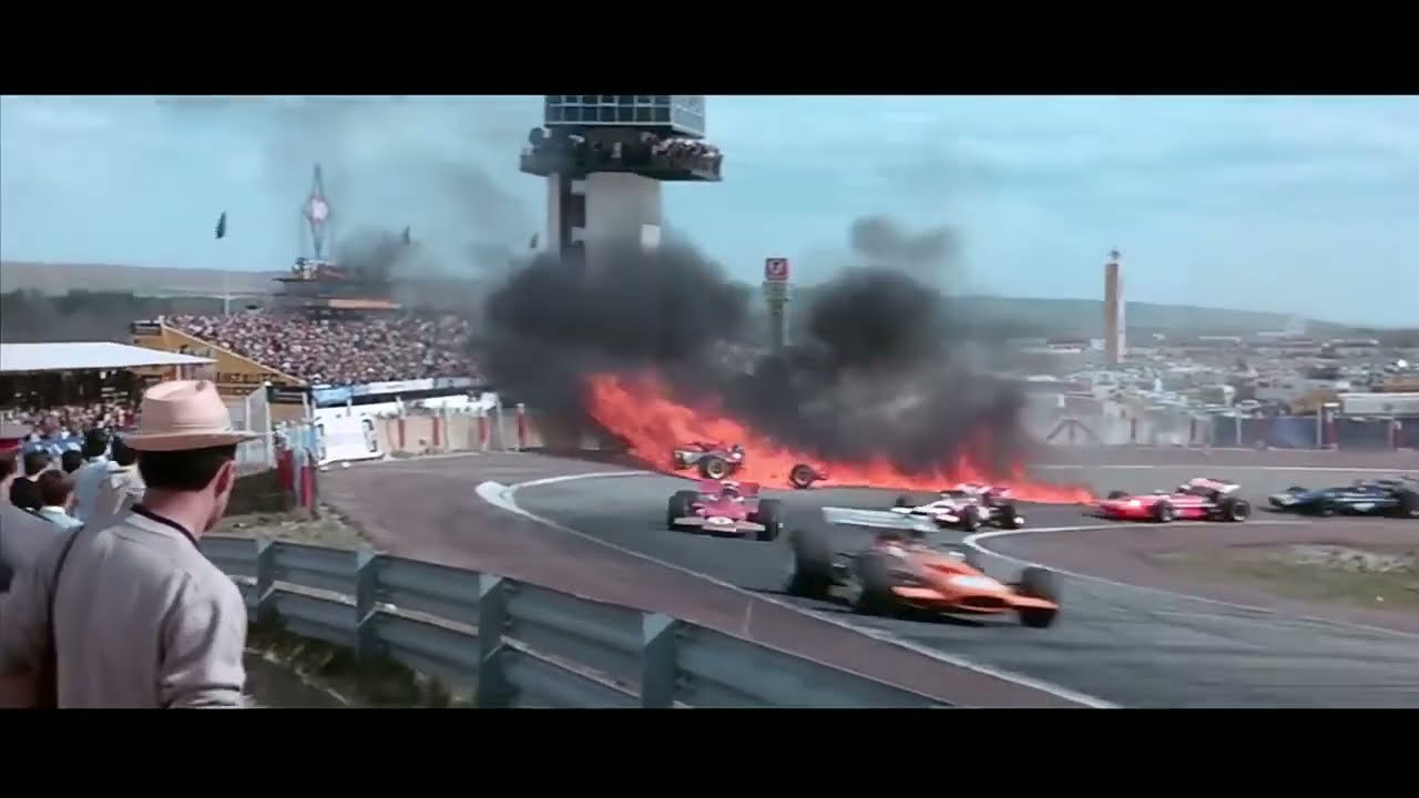Formula 1 GP Spain Jarama 1970. Crash Icxk and Jackie Oliver High quality