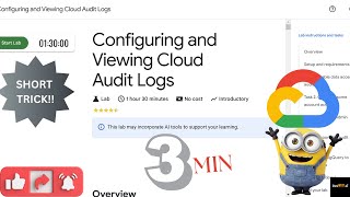 Configuring and Viewing Cloud Audit Logs ||#qwiklabs #solutions #swags #googlecloudlab #googlearcade