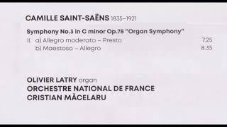 サン＝サーンス　交響曲第3番ハ短調「オルガン付」第2楽章　　マチェラル指揮フランス国立管弦楽団