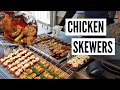 Chicken skewers  street foods in korea  anne plugged