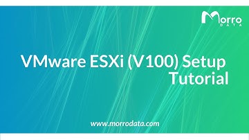 VMware ESXi (V100) setup tutorial | Morro Data Training Video