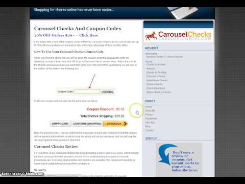 Carousel Checks Coupon Code