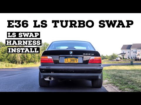 LS SWAP HARNESS INSTALL AND FIRST START (ATTEMPT): E36 LS TURBO SWAP PART 8