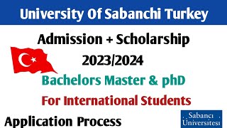 Sabanchi University Admission + Scholarship || No Application Fee (Urdu/Hindi) 2203/2024