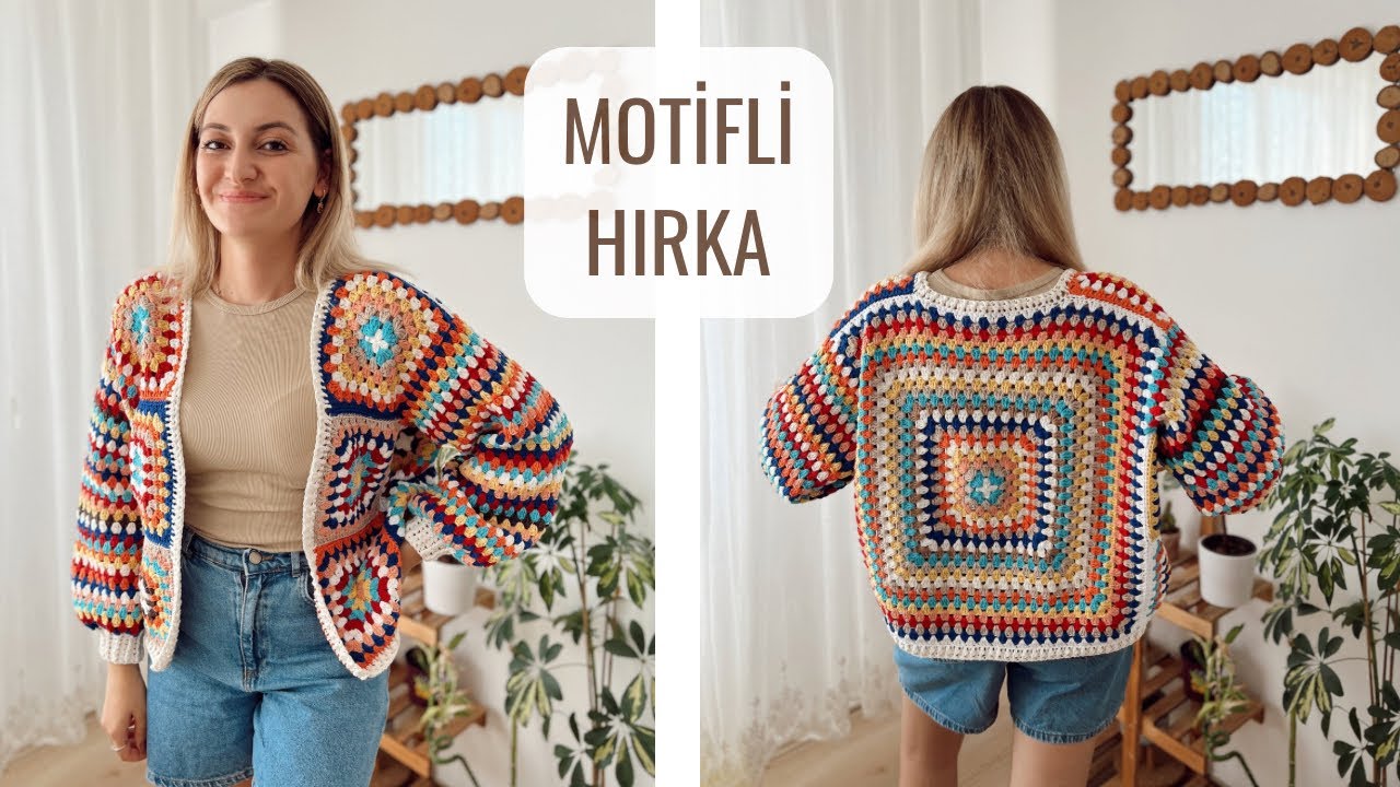BAHARLIK HIRKA YAPIMI 🌸 MOTİFLİ HIRKA NASIL ÖRÜLÜR #crochet