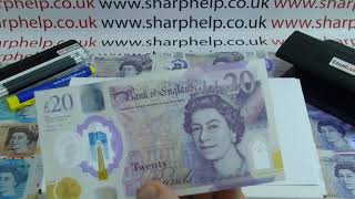 Fake Polymer Notes £20 - Banknote Security Features Update - Cashier Guide To Spotting Fakes
