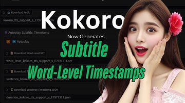 Kokoro TTS: Now Generates Subtitles and Word-Level Timestamps