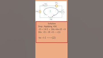 Mesh Analysis- Problem #2.21 - find Vx - Solved - Fundamentals of Electric Circuits #circuitanalysis