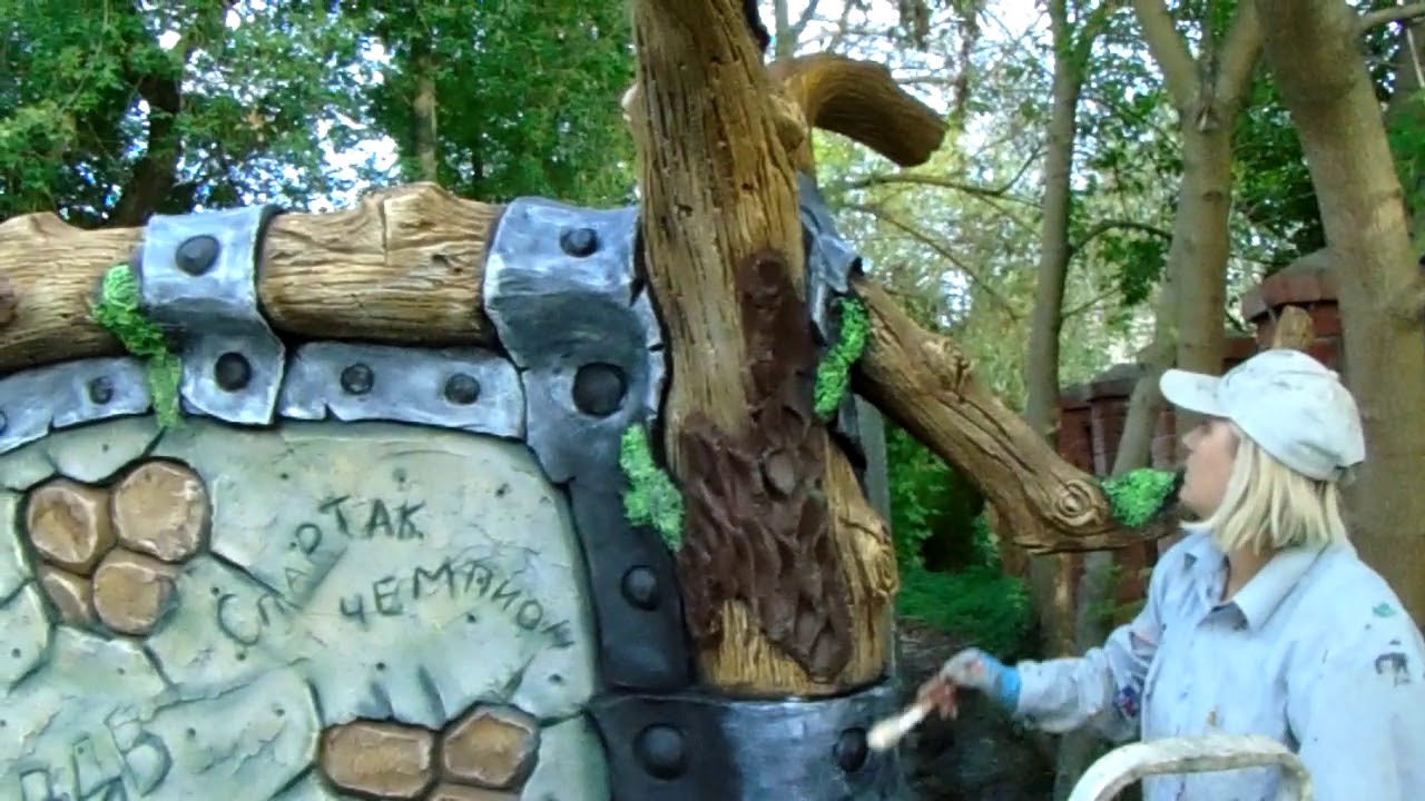 мастер класс покраска забора . декоративный камень - YouTube