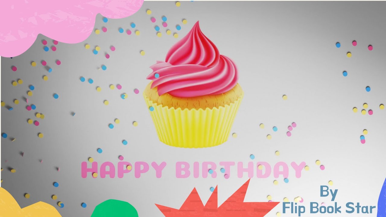 How to make Happy Birthday Flip Book, Flip Book tutorial, 