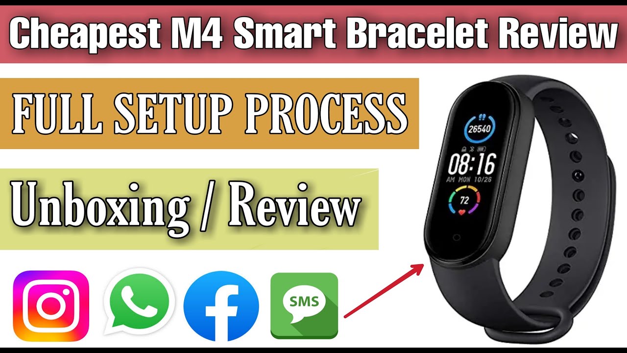 M4 Smart Watch Sports Band Fitness Motion Waterproof Bracelet For Men Women  Smartband With Fitpro And