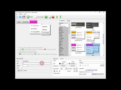 Crear un menú con CSS3Menu e Insertarlo en tu Página Web