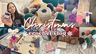 crocheting christmas gifts vlog 🎄 cozy crochet week 💚 wrapping gifts, advent calendar, baking + more
