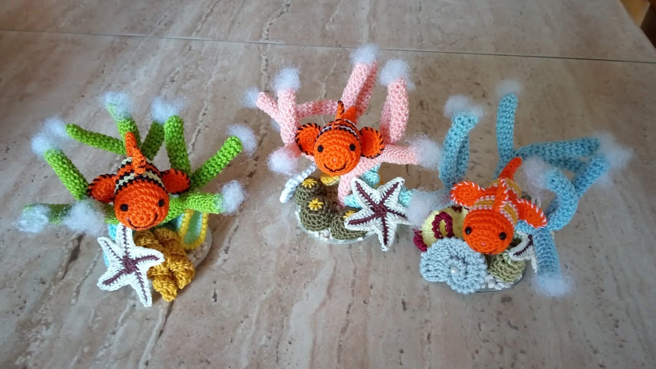 Mini #acquario #uncinetto panoramica - #Crochet #FishTank Overview