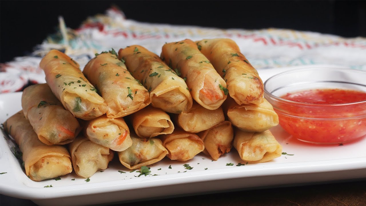 Filipino Inspired Vegetable And Shrimp Lumpia | Tasty