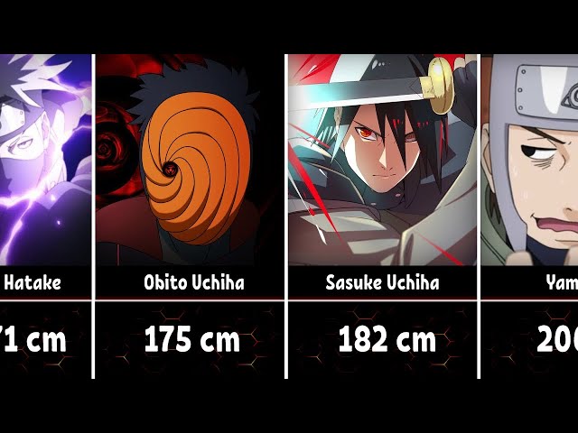 HEIGHTS OF ALL CLASSIC NARUTO CHARACTERS - COMPARISON OF THE HEIGHT OF ALL  CHARACTERS 