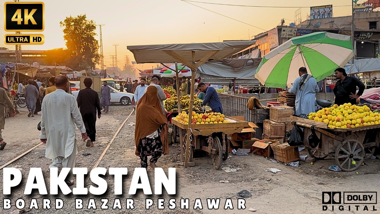 4K Walk Through Chaotic Streets of Peshawar's Board Bazar | Afghan Life In  Pakistan