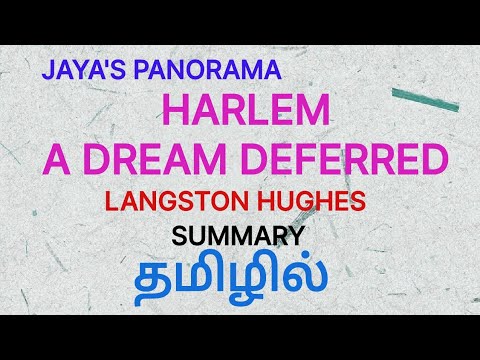 a dream deferred by langston hughes theme