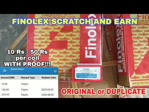 Finolex wire sctrach,scan and earn | Find Finolex wire ORIGINAL or DUPLICATE