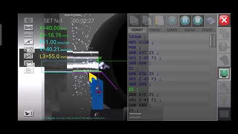 cara membubut bertingkat menggunakan aplikasi CNC simulator