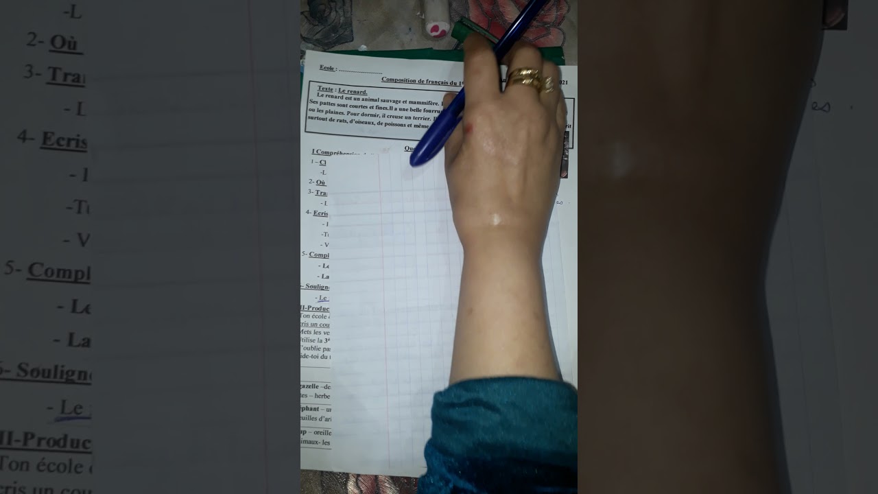 5èmeAM: اختبار الفصل الاول+3وضعيات