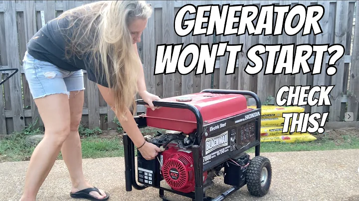 Generator won't start? No fire? How to bypass the ...