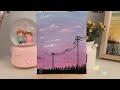 #learn Easy acrylic landscape painting 🌸✨رسم منظر سهل للمبتدئين