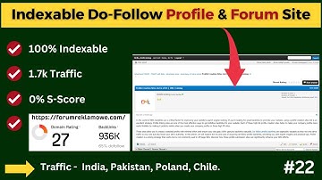 This is A 100% Indexable Do Follow Profile & Forum Submission Backlink | Create Quality Backlink