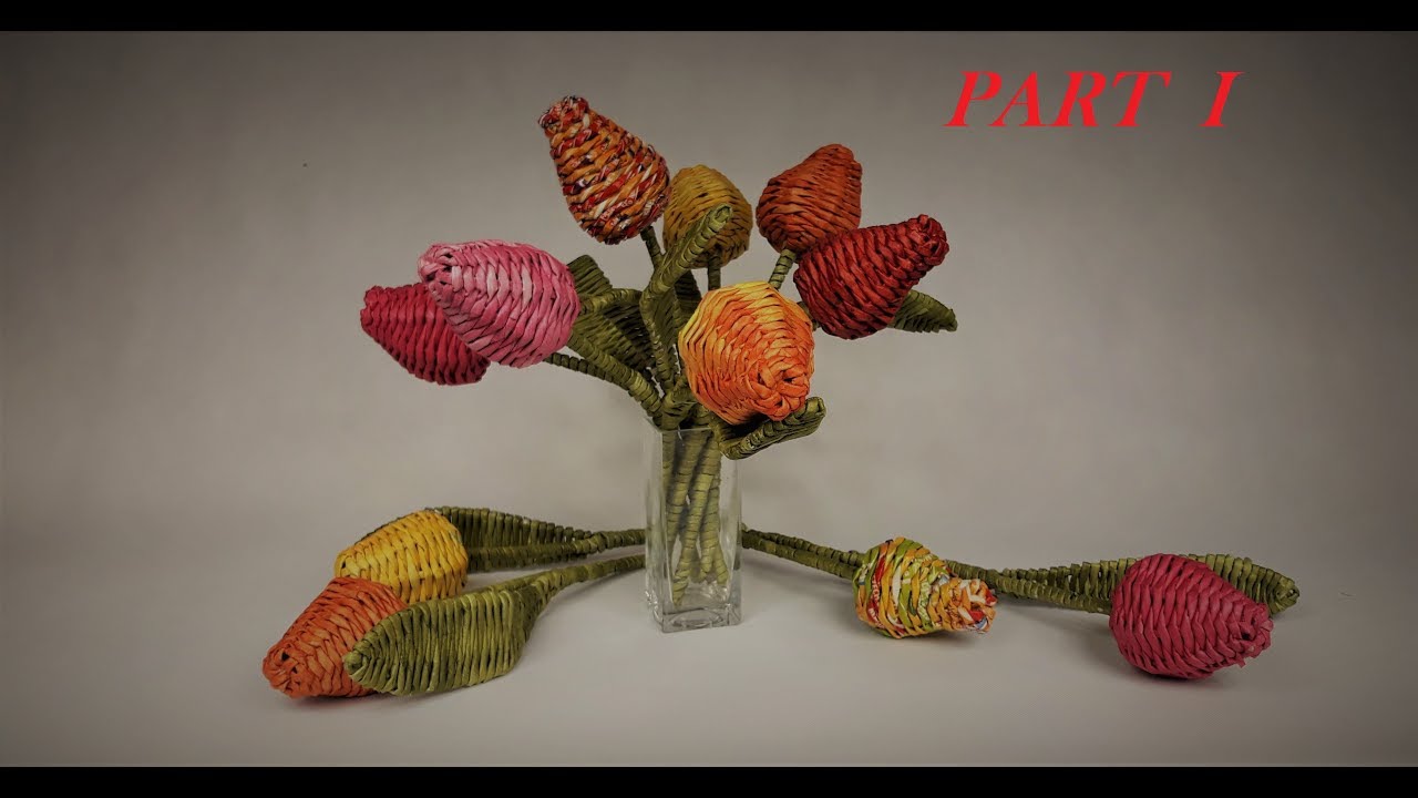 Papierowa wiklina - TULIPANY - część I - jak zrobić