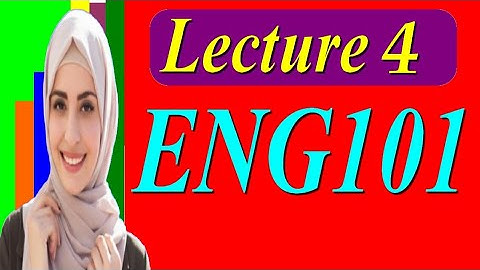 Eng101 short lecture 4|| vu help|| student life