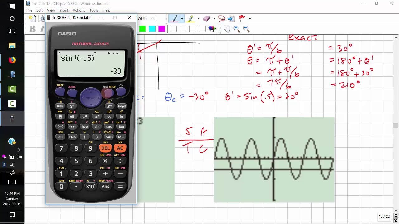 PreCalculus 12 Chp 6.4 - Graphing Trigonometric Functions (2017) - YouTube