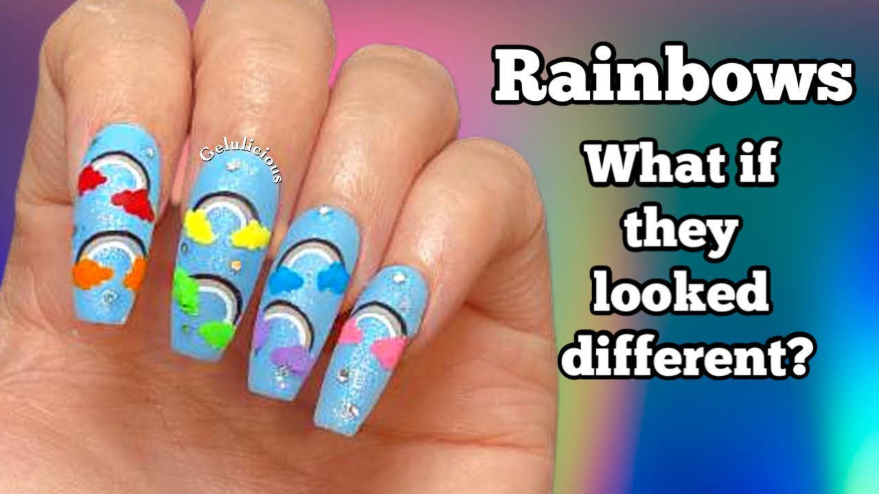 Clover and Rainbow Nail Design - wide 4