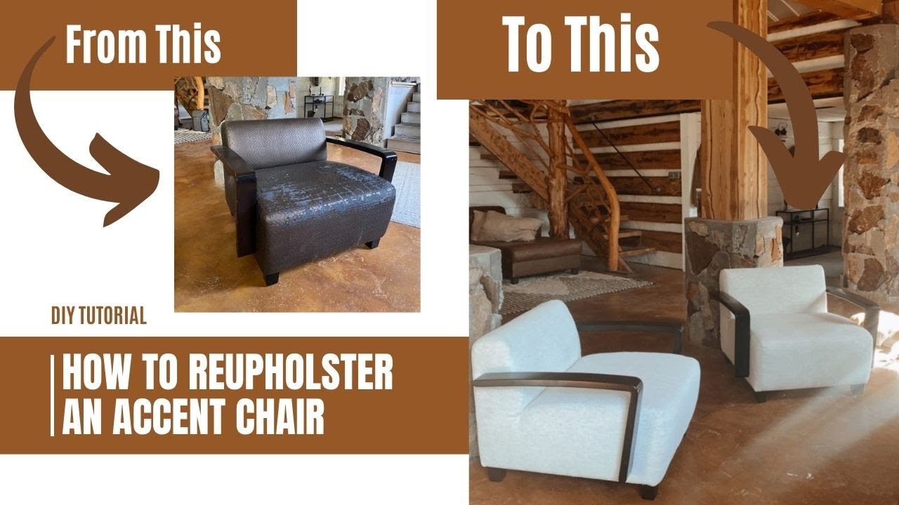 How to reupholster an accent chair YouTube