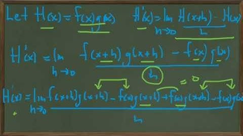 3.2 Derivatives - Deriving product rule, applying product & quotient rules (3.2 - 2)