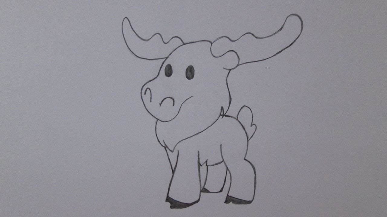 How to draw a moose - YouTube