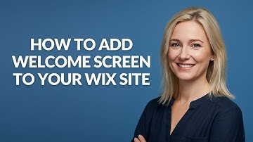 HOW TO ADD WELCOME SCREEN TO YOUR WIX SITE - Julia