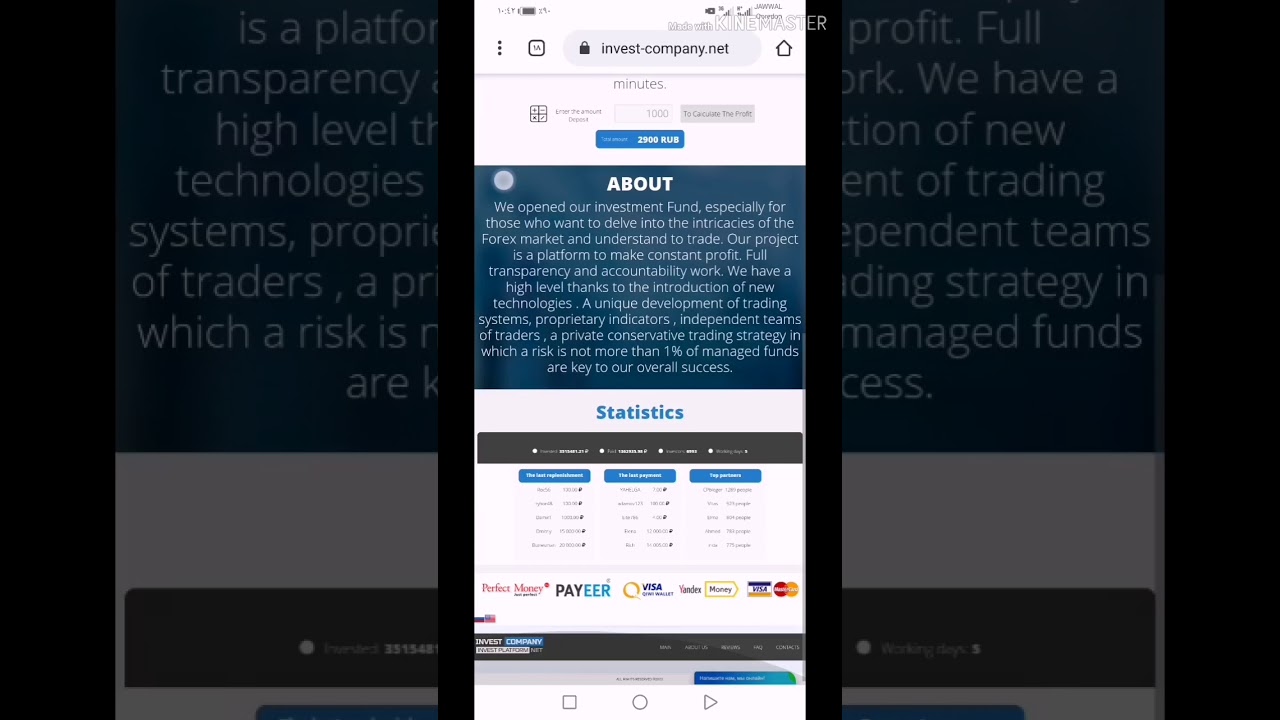 🤑 invest-company Paying 🔥 Proof Withdraw 22 RUB + Bonus Daily🎁