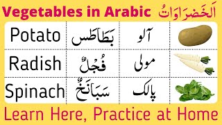 Names of Vegetables in Arabic | Arabic Vocabulary | Vegetables in Arabic