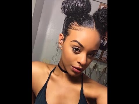 Two Buns Tutorial On Natural Hair