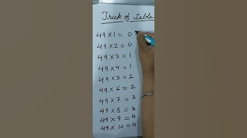 trick of table 49 #shorts#viral #trickoftable49#Tableof49