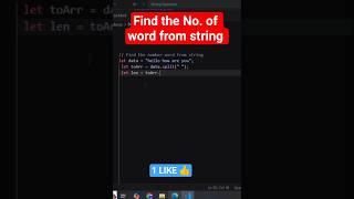 Find number of words from string javascript #shorts #javascript #webdevelopment #frontend #coding
